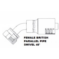 3/8 X 3/8 Female British Standard Pipe Parallel 45° 